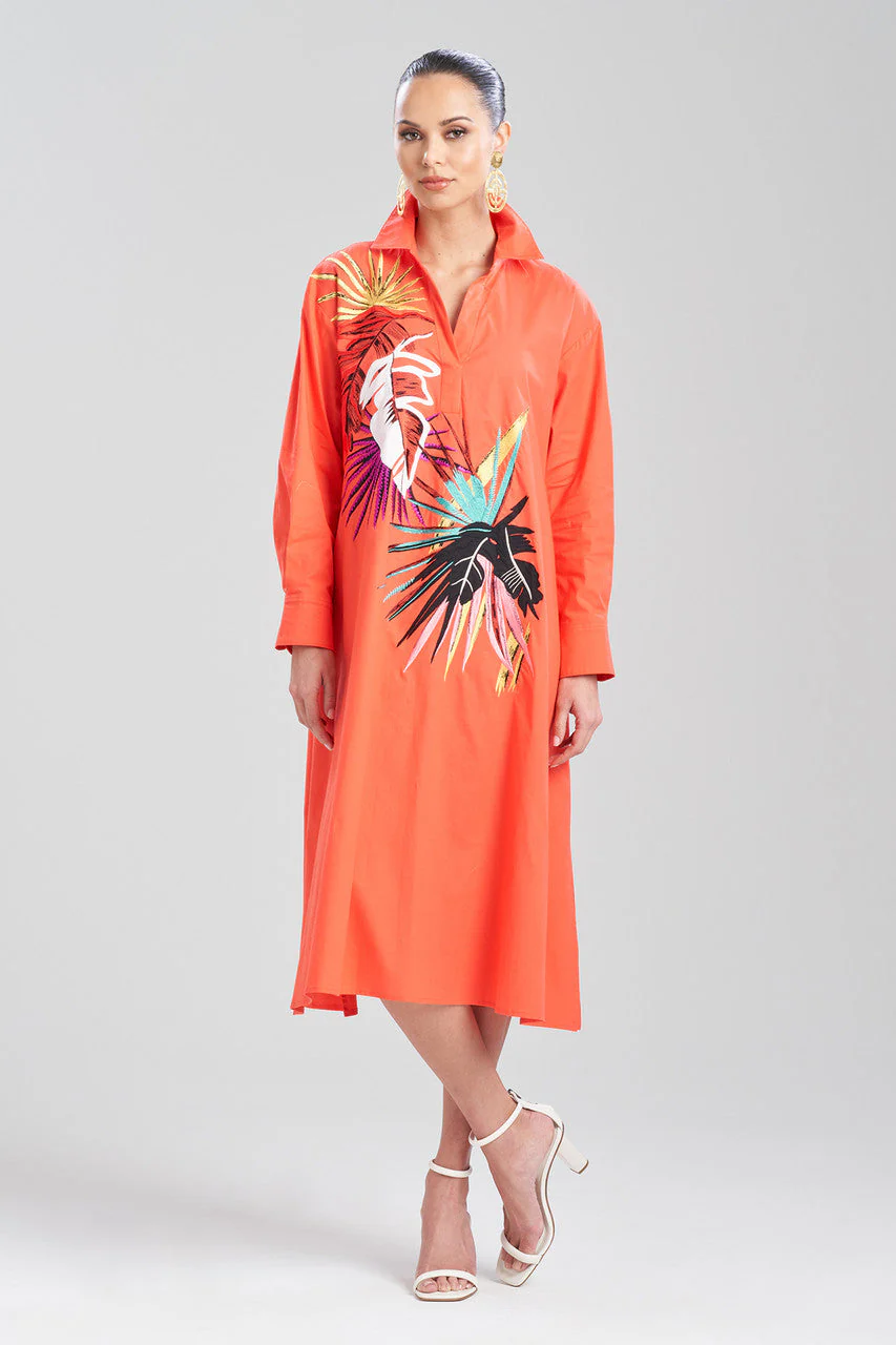 Cotton Poplin El Nido Embroidered Shirtdress - Image 2