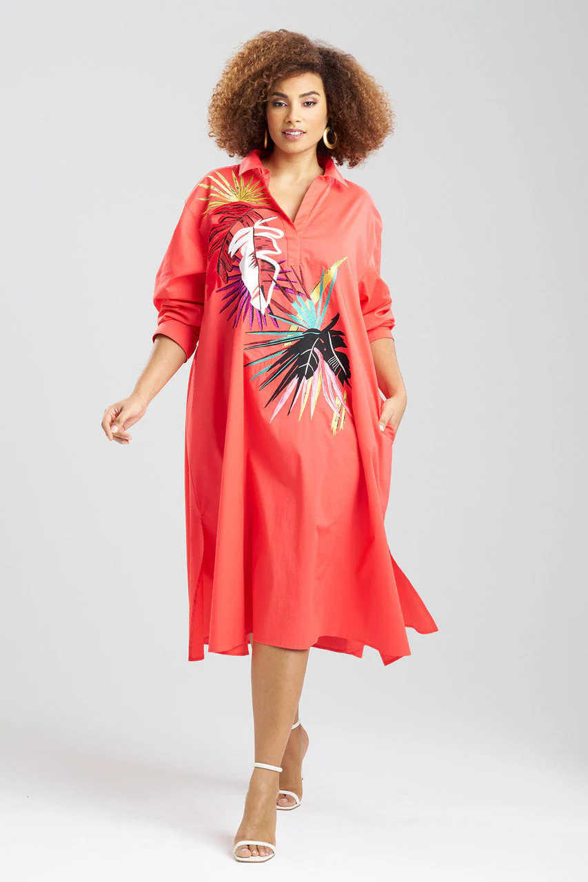 Cotton Poplin El Nido Embroidered Shirtdress - Image 6