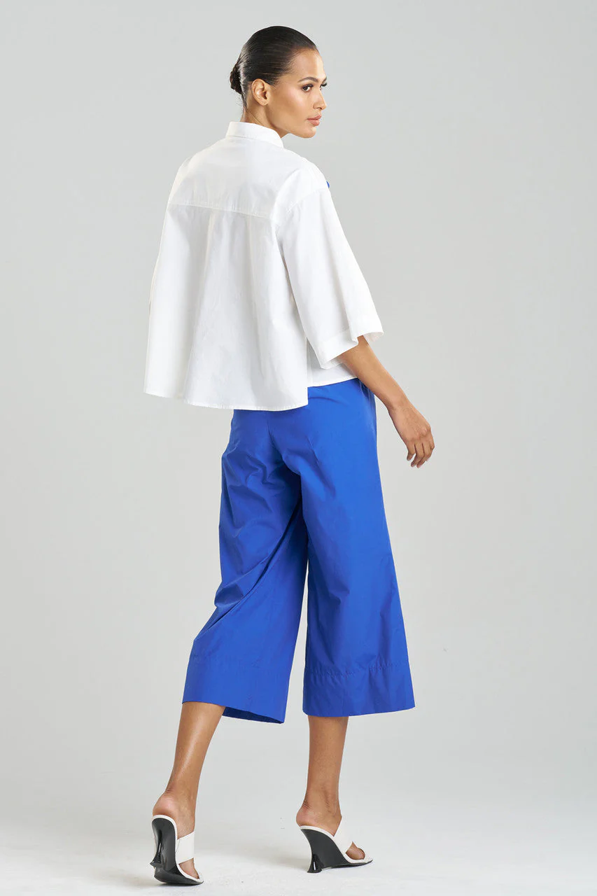 Cotton Poplin Embroidered Trapeze Shirt - Image 3