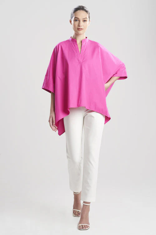 Cotton Poplin Half Placket Poncho Shirt - Image 4