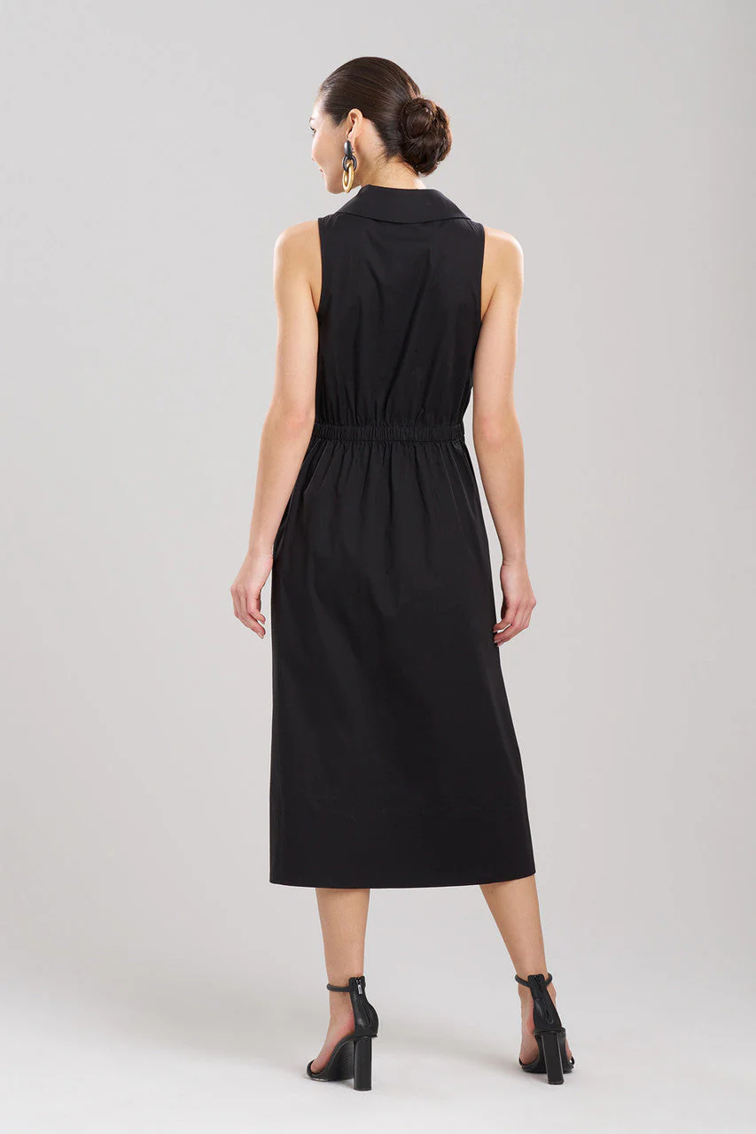 Cotton Poplin Halter Button Down Shirtdress - Image 2