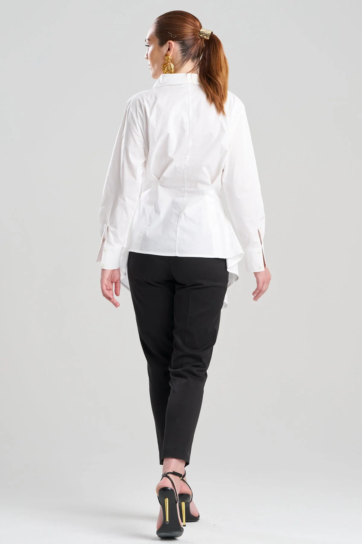 Cotton Poplin Handkerchief Hem Shirt - Image 4