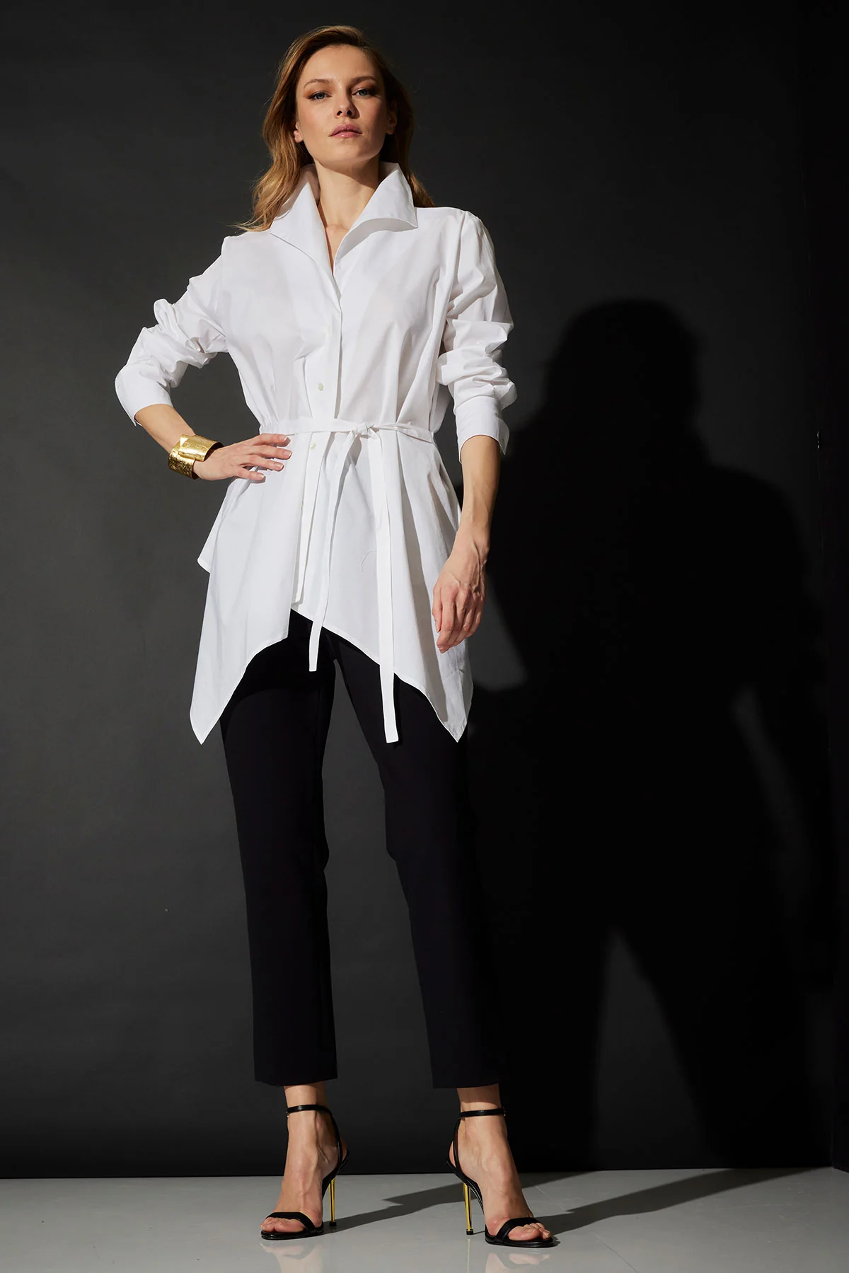 Cotton Poplin Handkerchief Hem Shirt - Image 7
