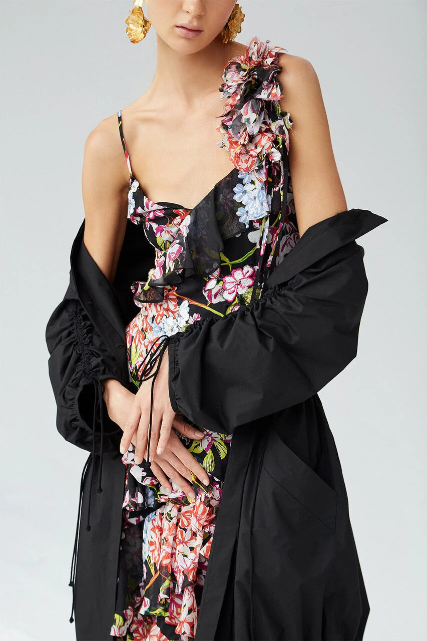 Cotton Poplin Jacket With Ties - Image 4