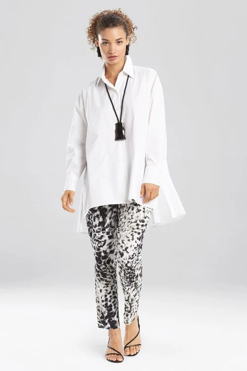 Cotton Poplin Long Sleeve Top - Image 7