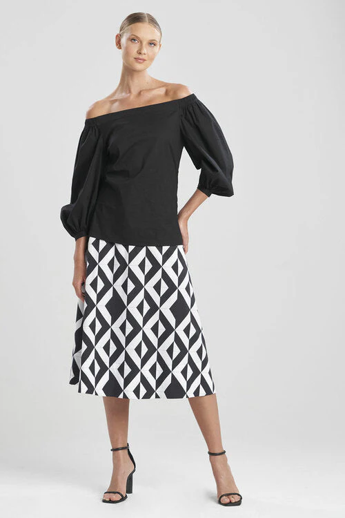 Cotton Poplin Off Shoulder Top