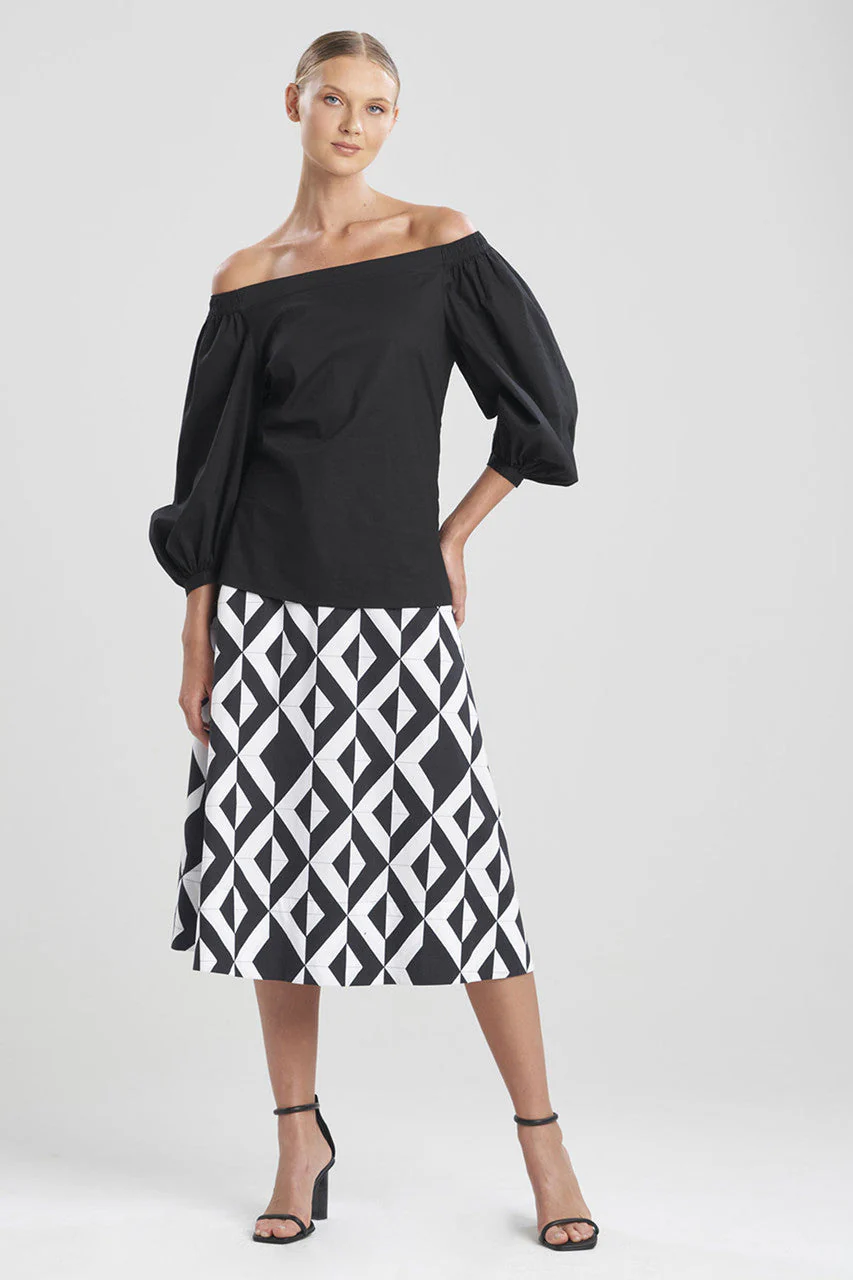 Cotton Poplin Off Shoulder Top - Image 2