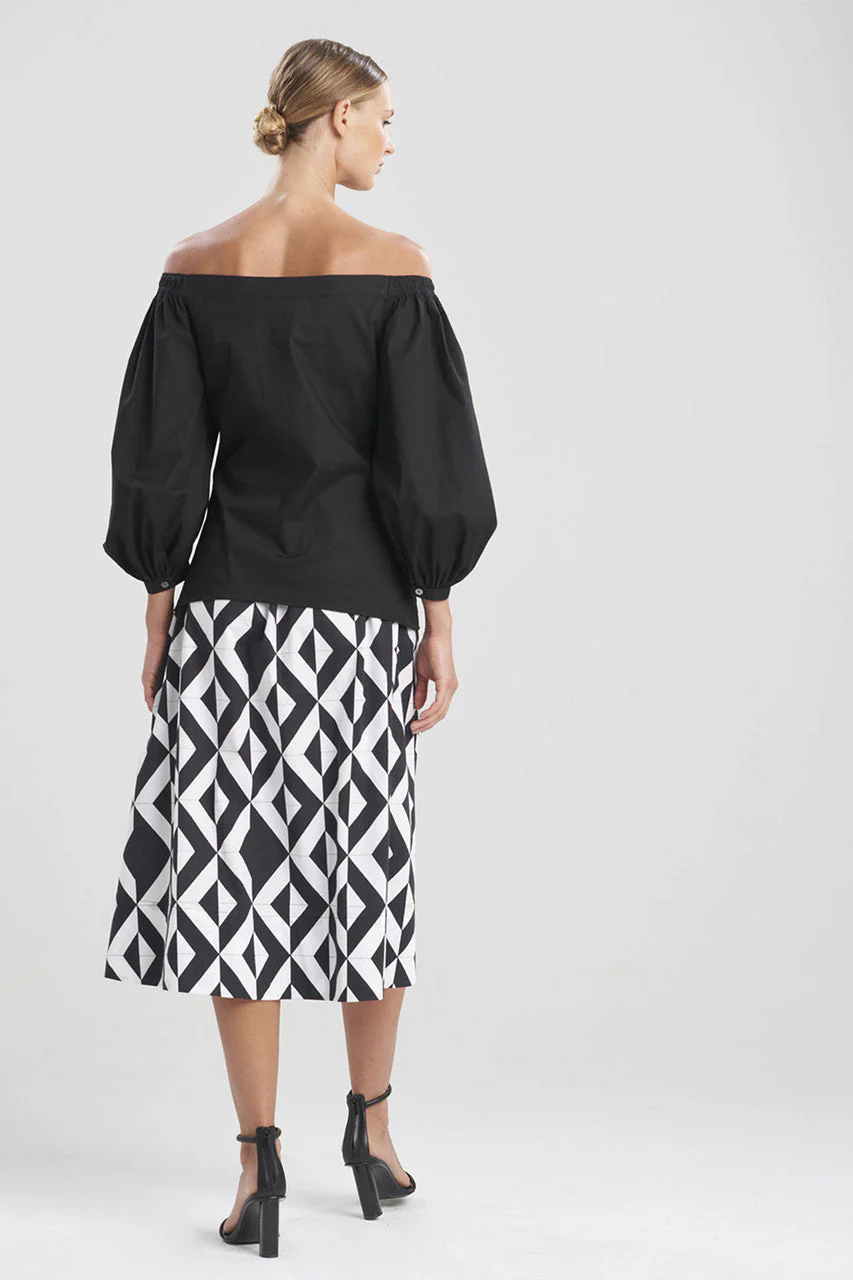 Cotton Poplin Off Shoulder Top - Image 3
