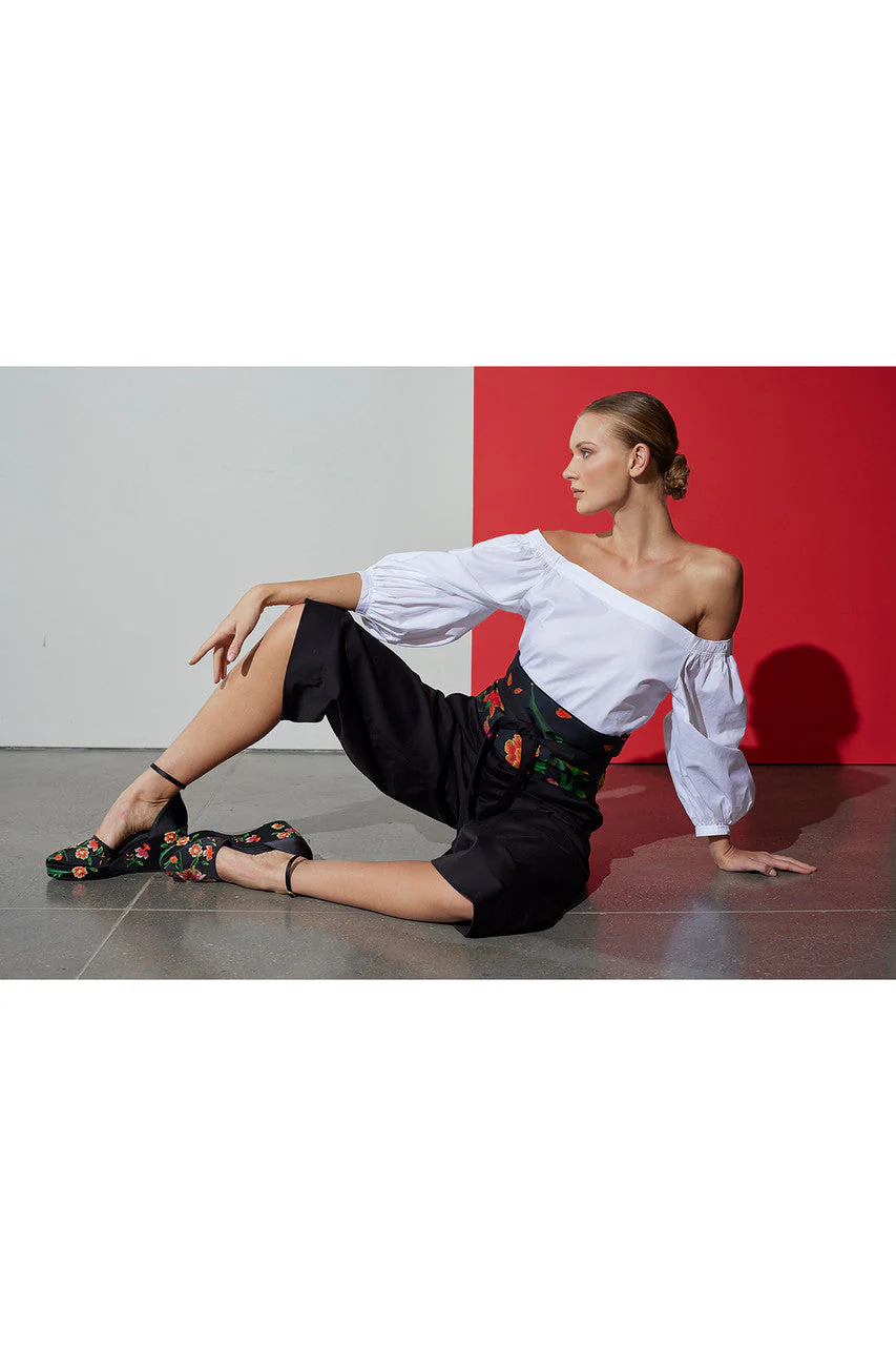 Cotton Poplin Off Shoulder Top - Image 4