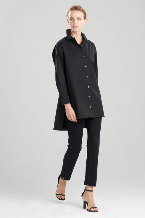 Cotton Poplin Oversized Button Down Shirt