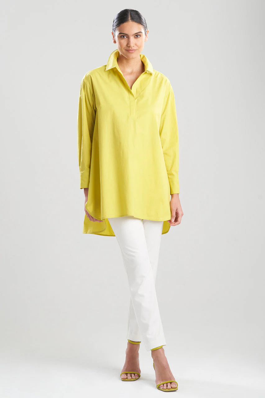 Cotton Poplin Oversized Half Placket Shirt - Image 3