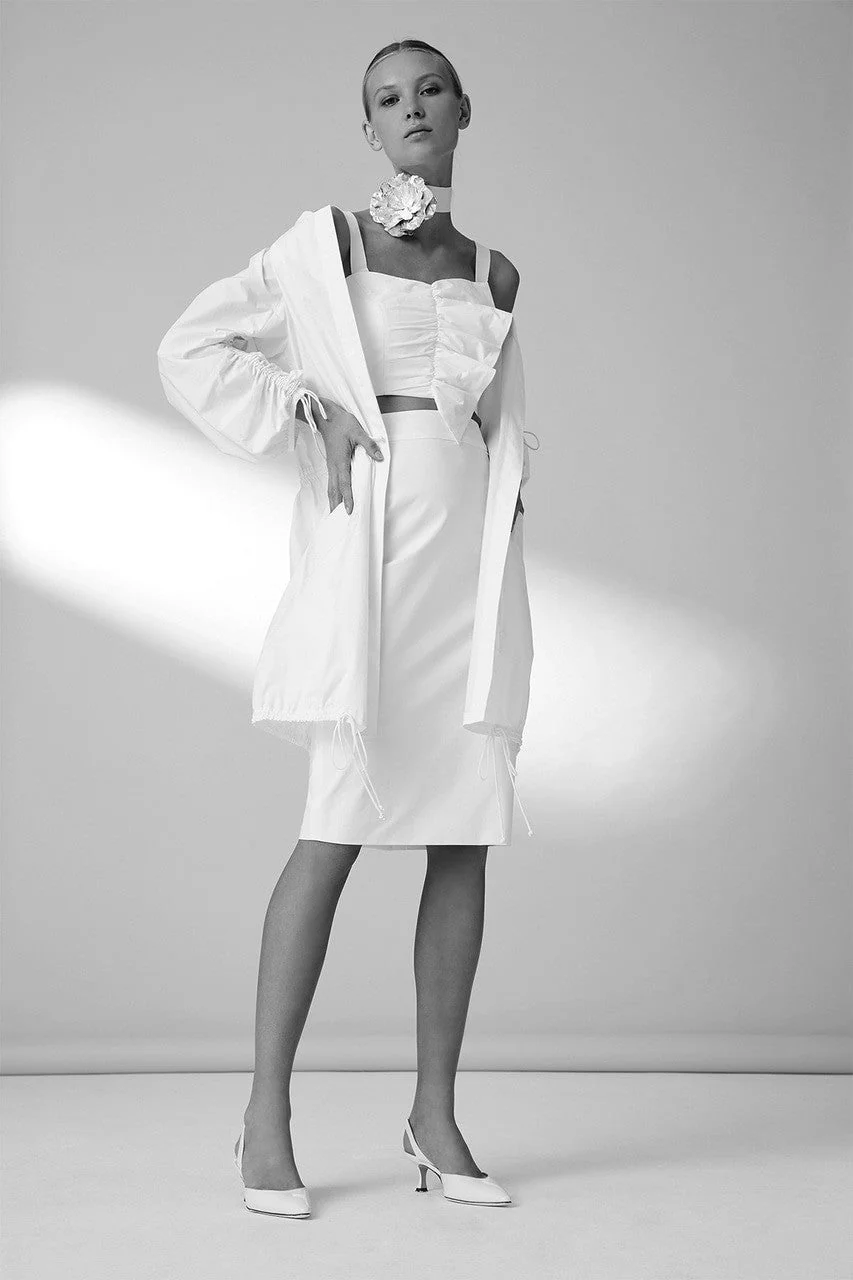 Cotton Poplin Pencil Skirt - Image 4