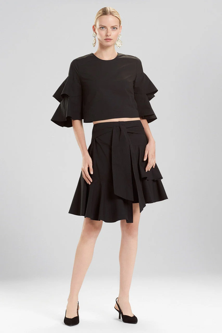 Cotton Poplin Tie Front Skirt - Image 3