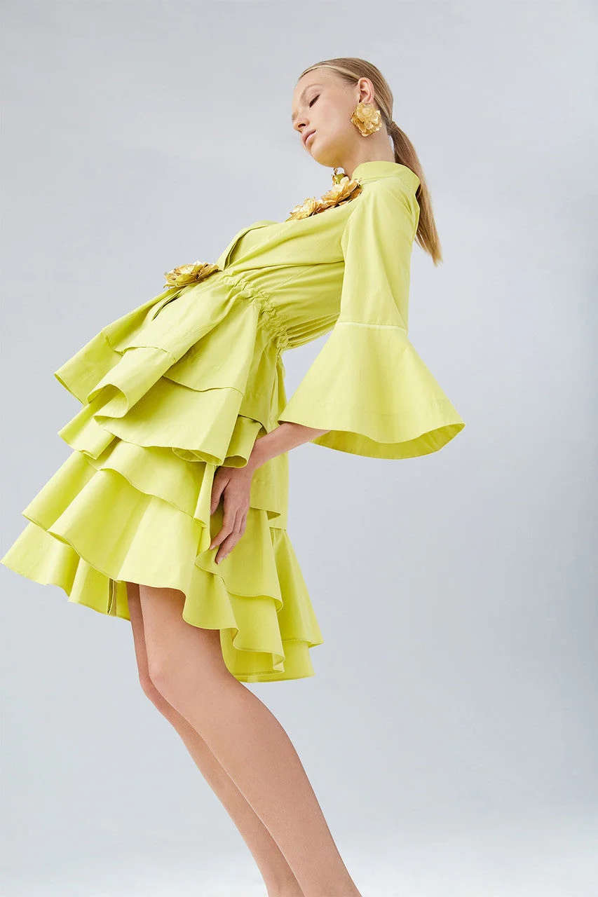 Cotton Poplin Tie Front Skirt - Image 3