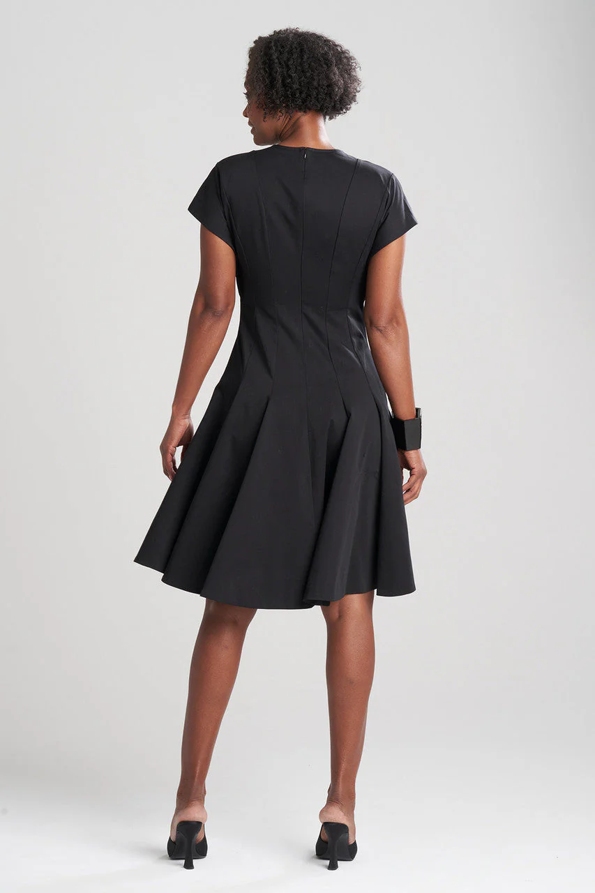 Cotton Sateen Fit & Flare Dress - Image 2