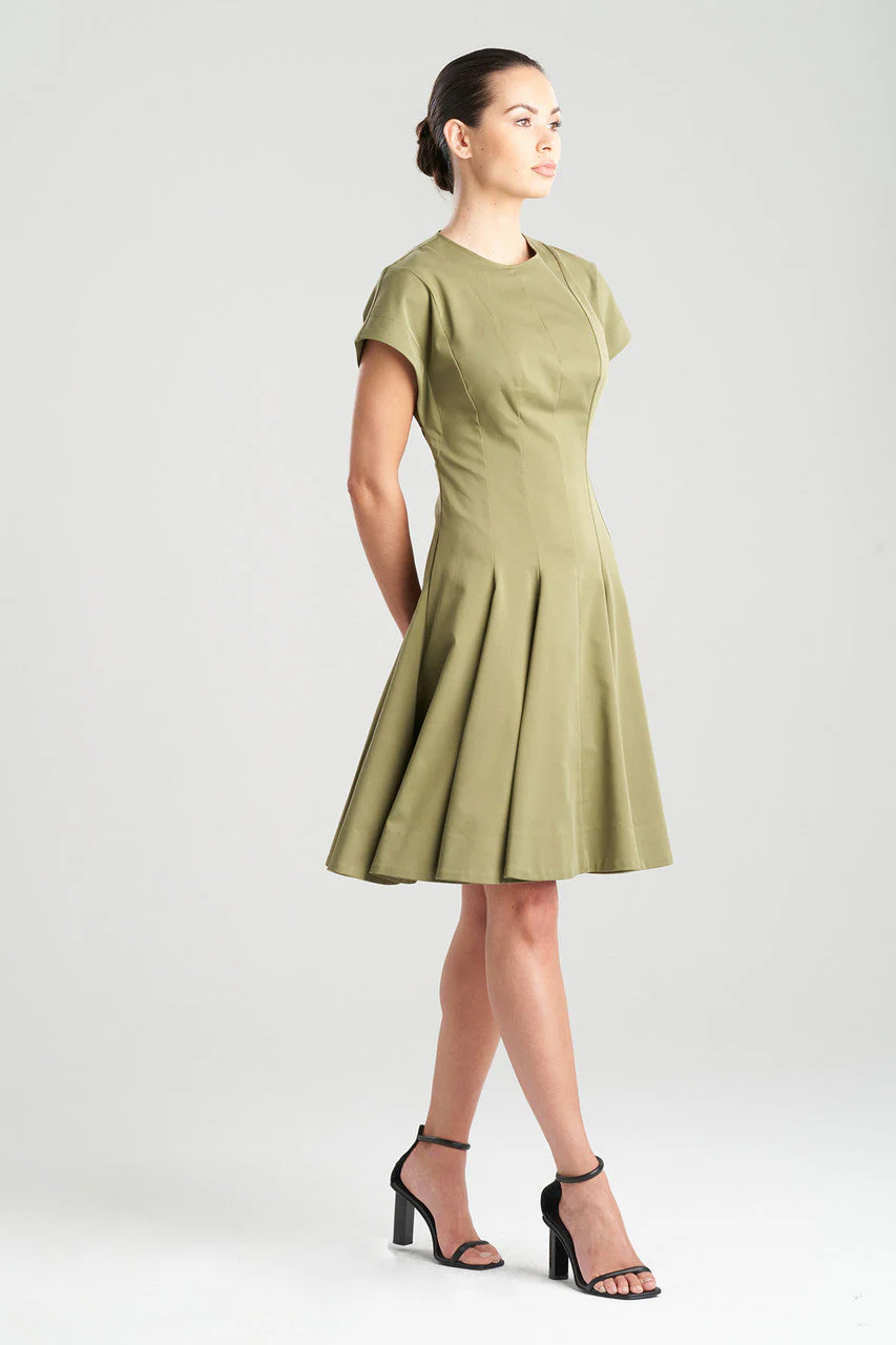 Cotton Sateen Fit & Flare Dress - Image 3
