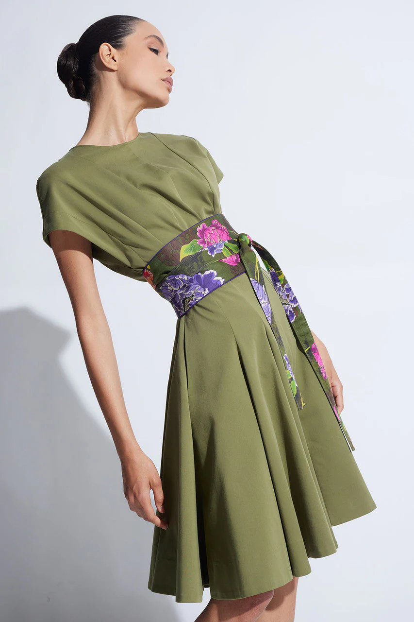 Cotton Sateen Fit & Flare Dress - Image 4