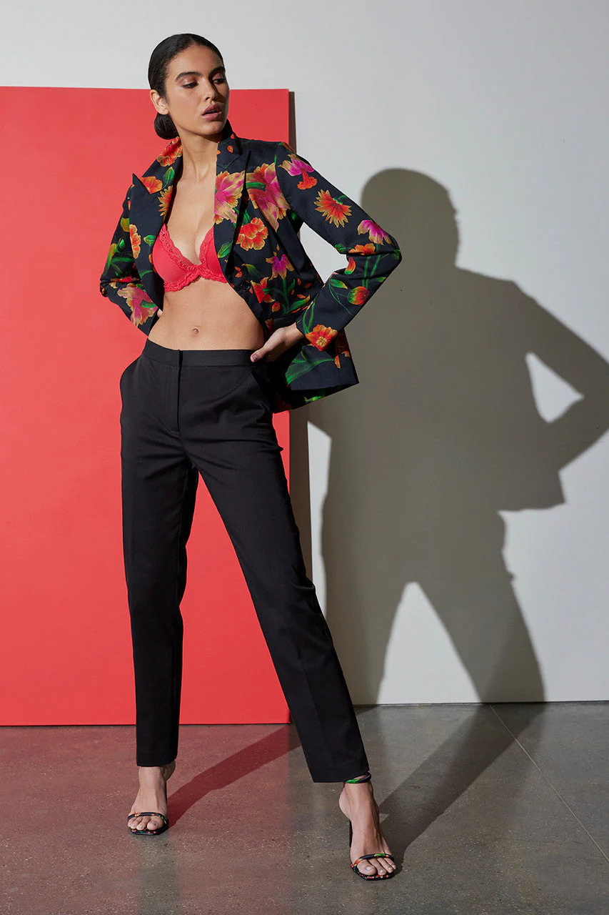Cotton Sateen Tapered Pants