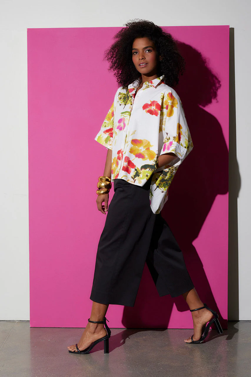 Cotton Sateen Wide Leg Crop Pants - Image 6