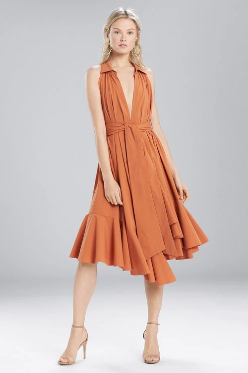 Cotton Shirting Halter Dress