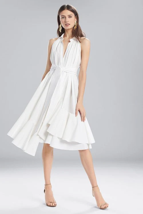 Cotton Shirting Halter Dress
