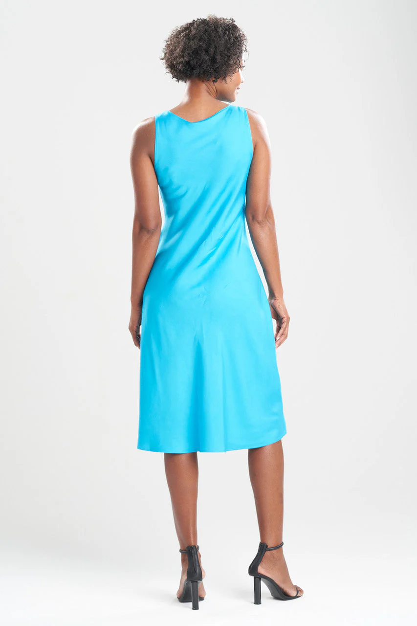 Cotton Silk Bias Cowl Dress - Image 2