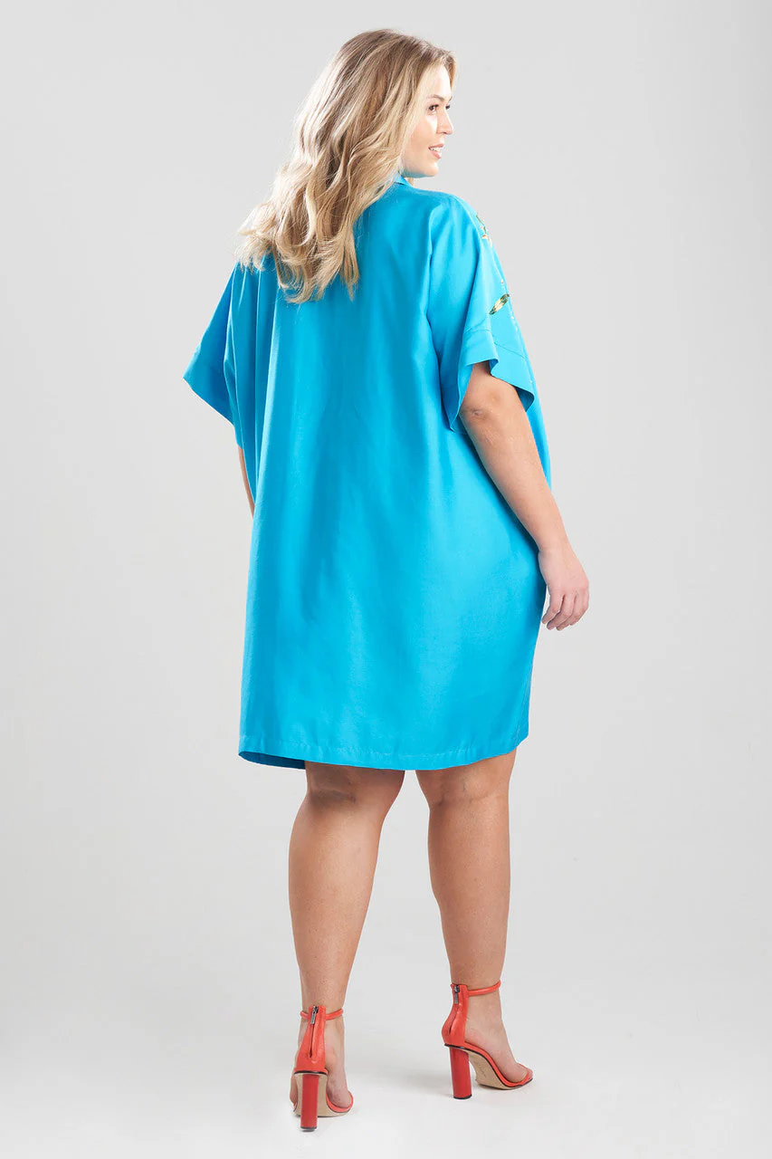 Cotton Silk Chikayo Embroidered Caftan Dress - Image 5