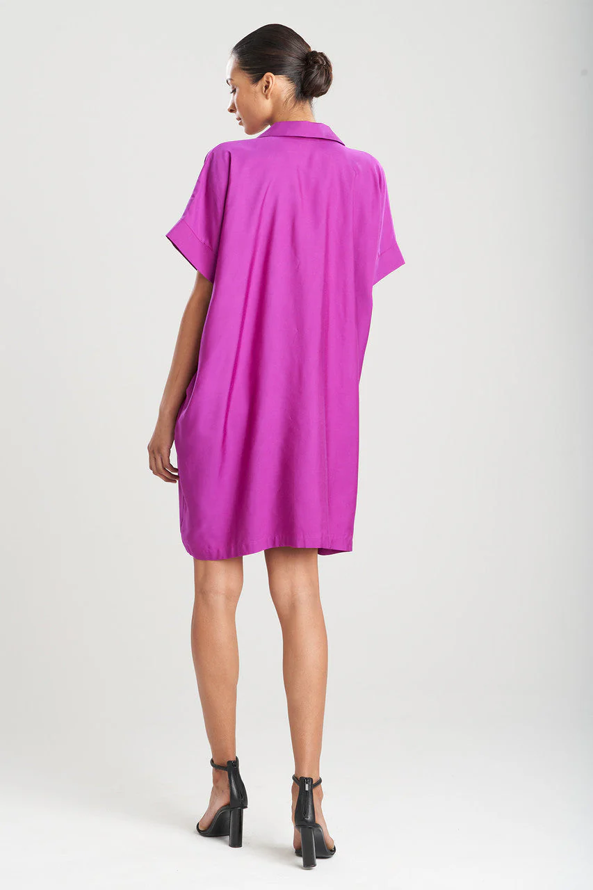 Cotton Silk Embroidered Caftan Dress - Image 4