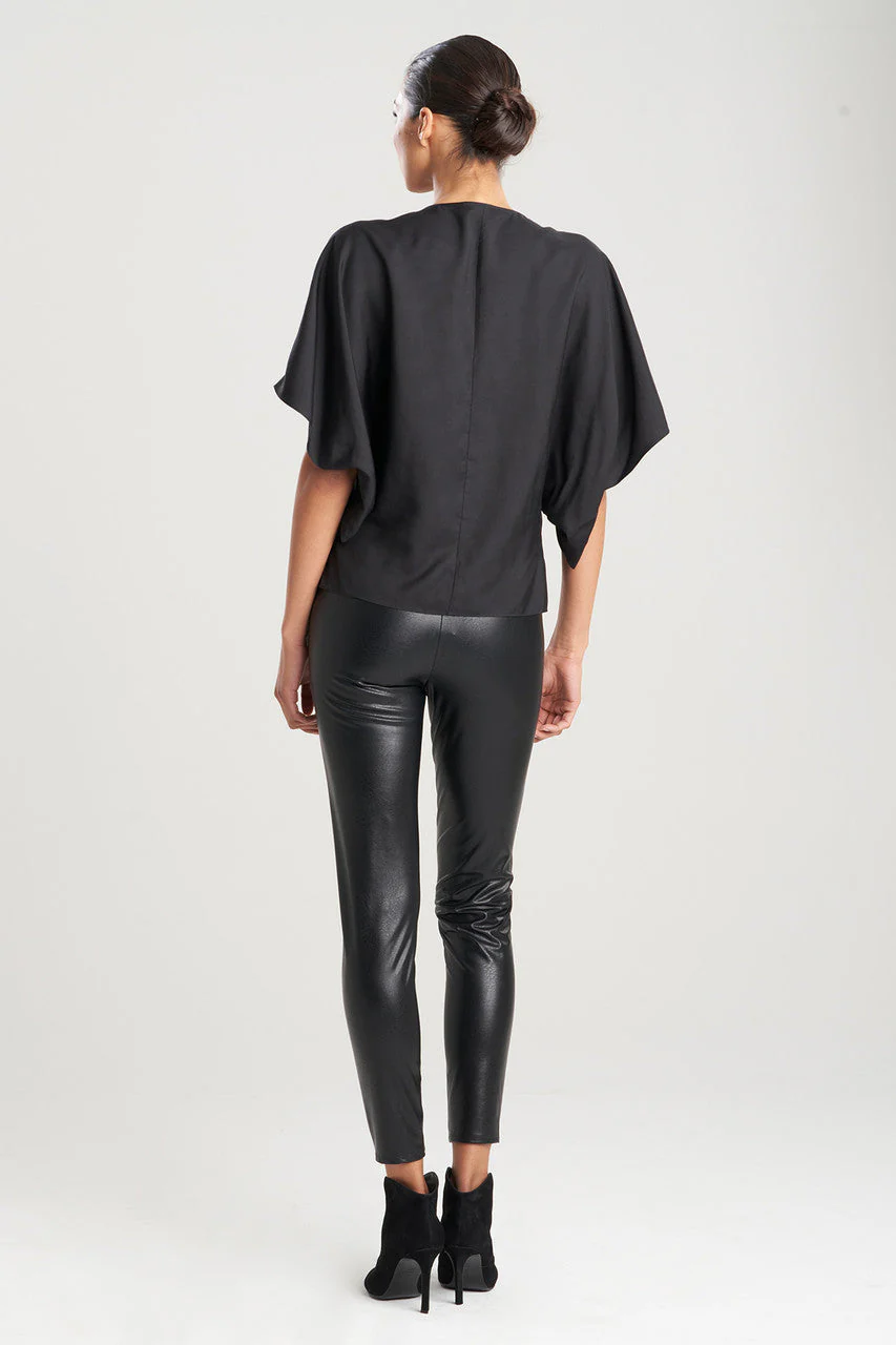 Cotton Silk Kimono Embroidered Top - Image 2