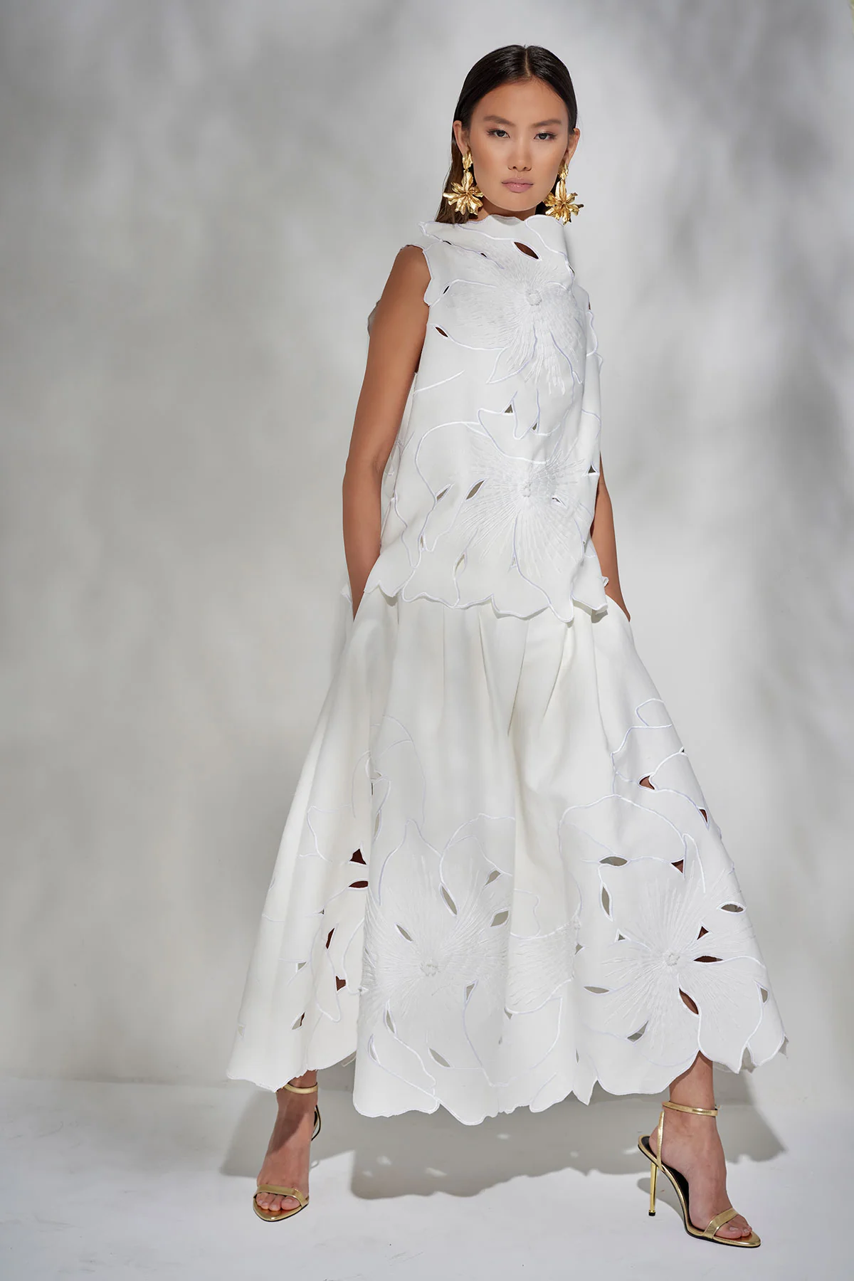 Couture Canvas Embellished Skirt - Image 3