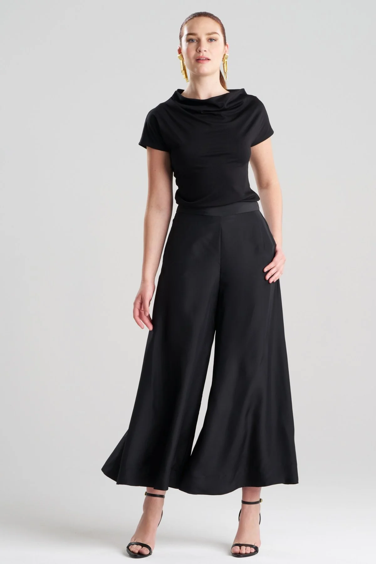 Couture Habotai Palazzo Silk Pants