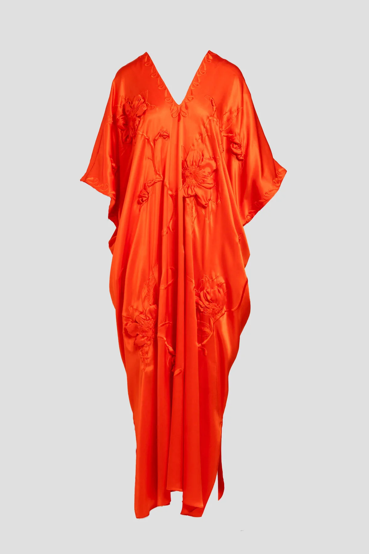 Couture Mokuren Embroidered Silk Caftan - Image 5