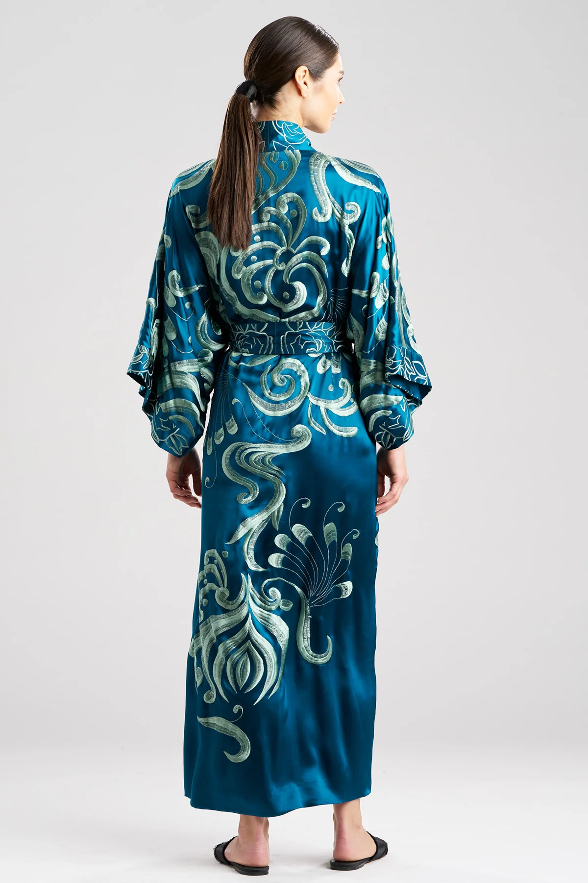 Couture Nouveau Embellished Silk Robe - Image 2