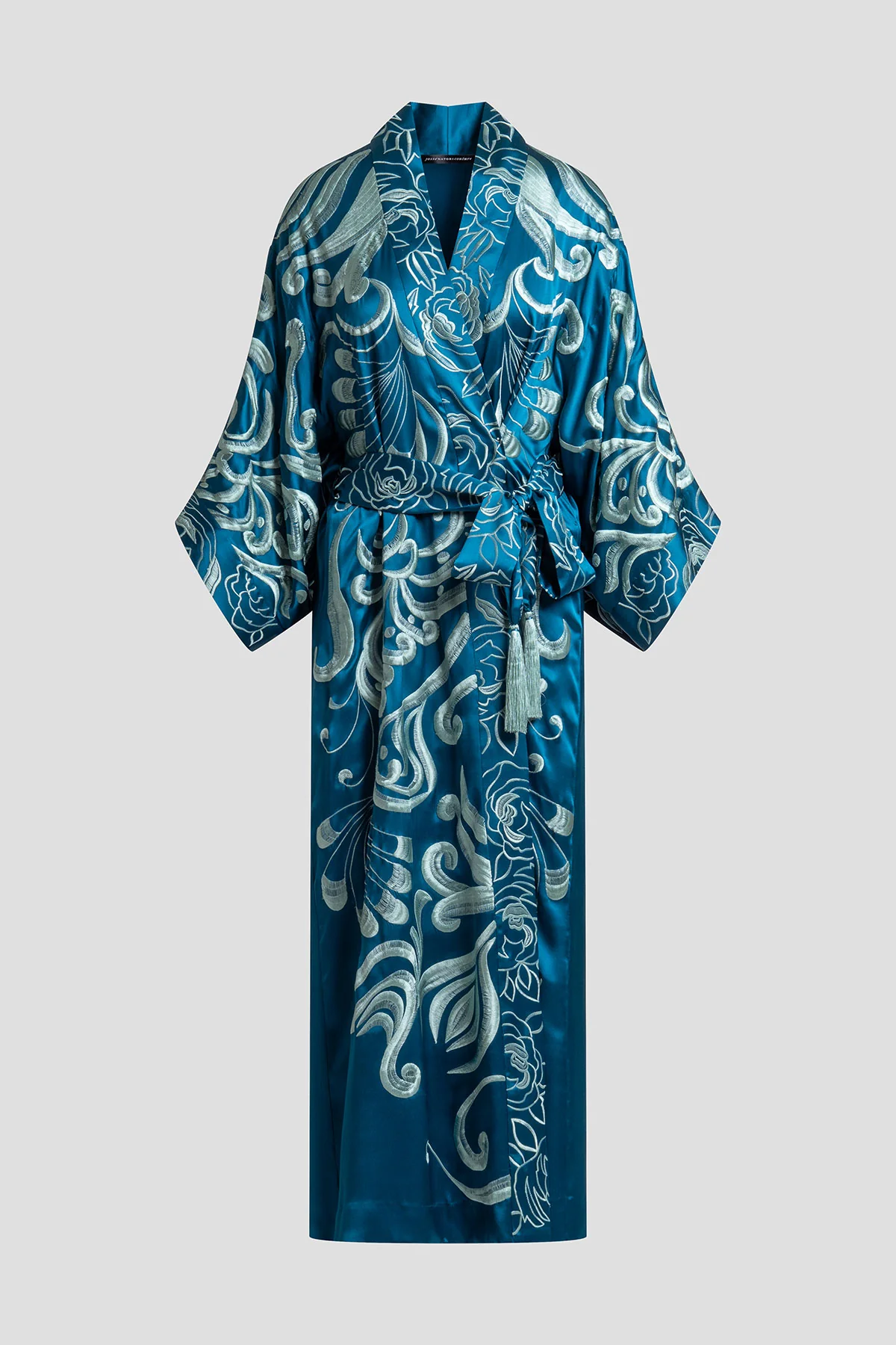 Couture Nouveau Embellished Silk Robe - Image 3