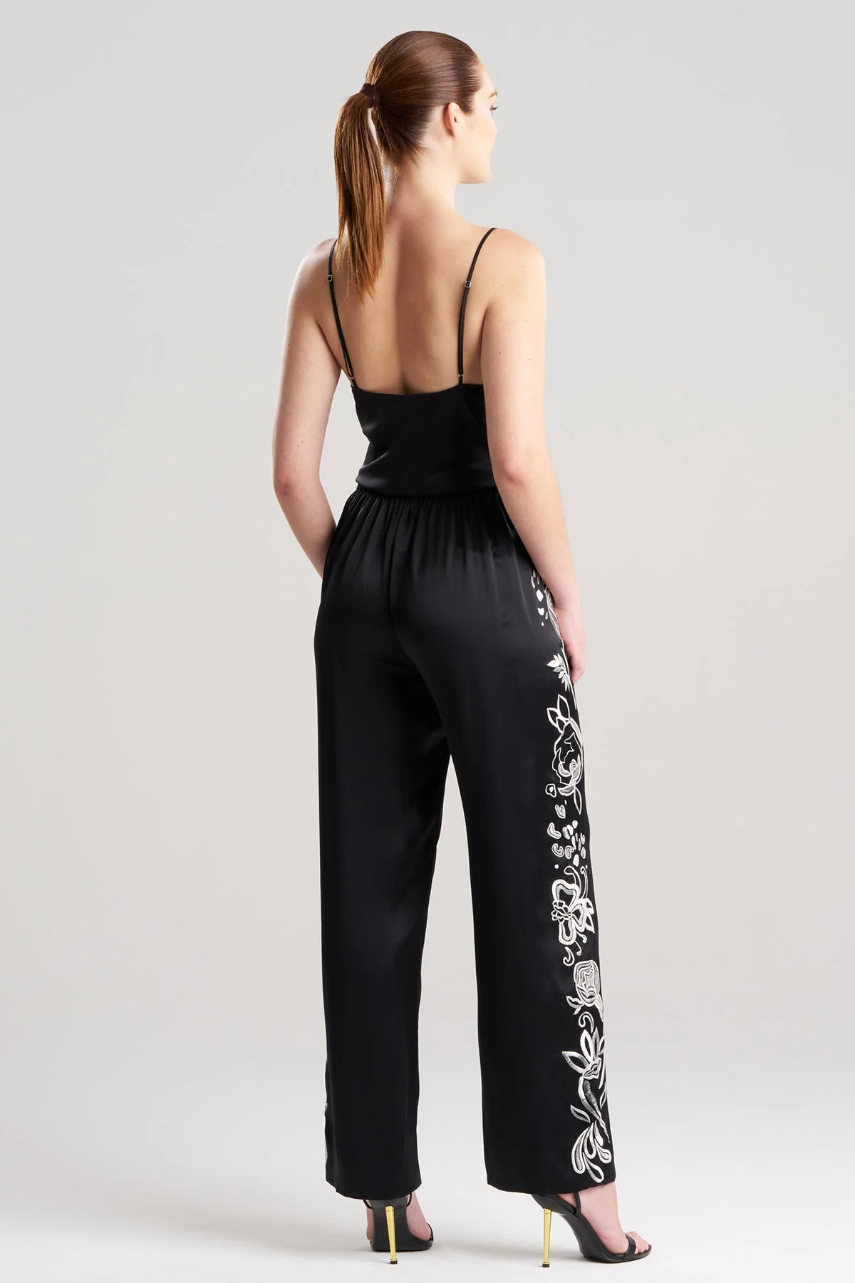 Couture Nouveau Embroidered Silk Pants - Image 3