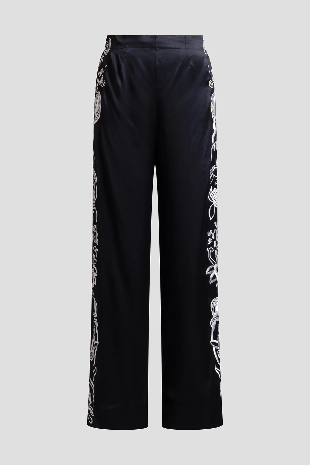Couture Nouveau Embroidered Silk Pants - Image 5
