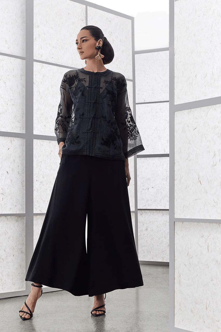 Couture Piña Embroidered Mandarin Jacket - Image 4