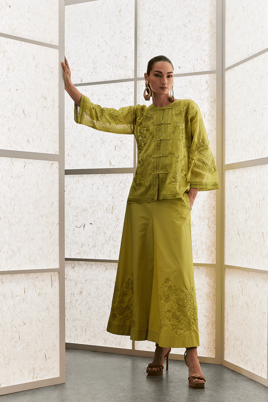 Couture Piña Embroidered Mandarin Jacket - Image 3