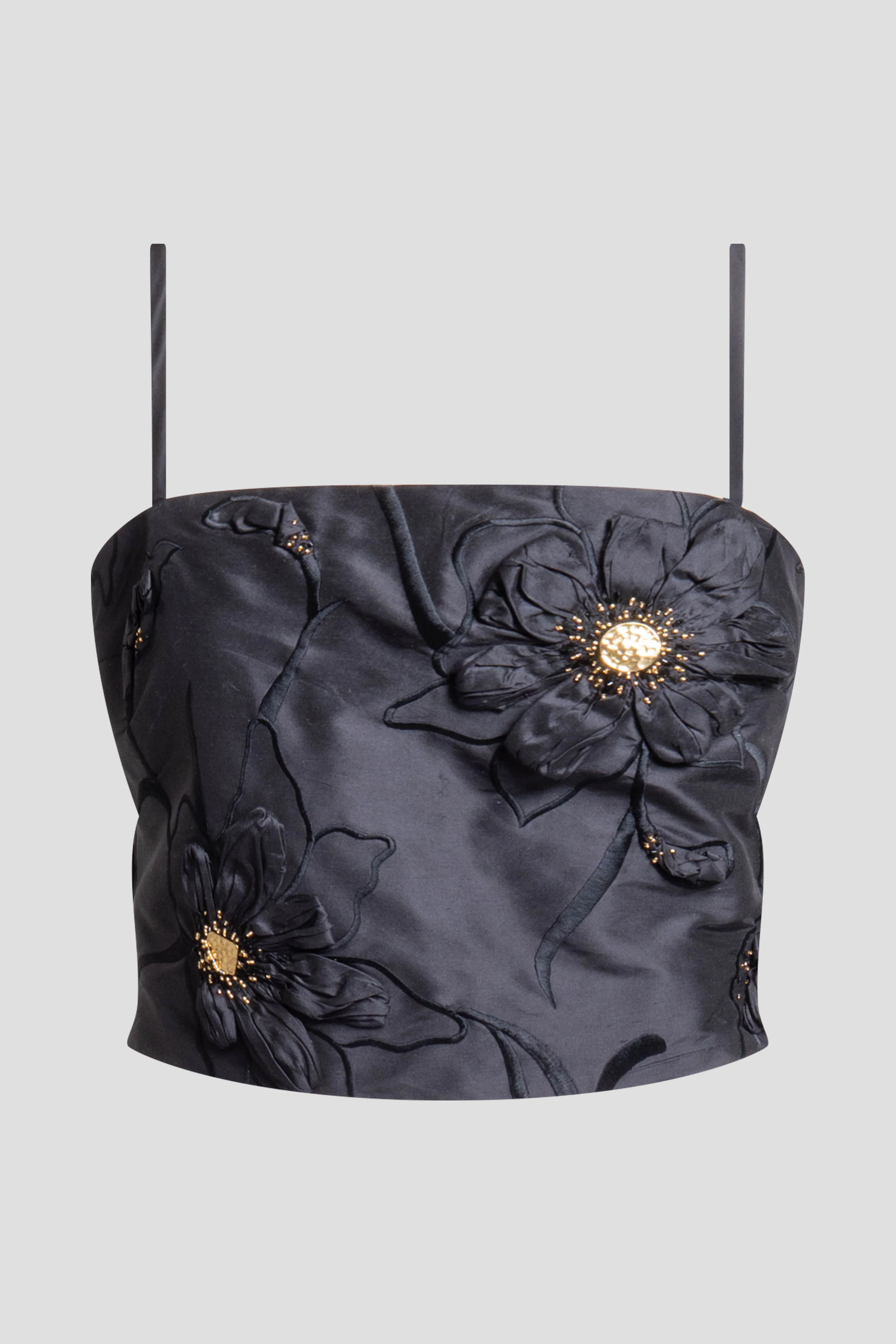 Couture Silk Dupioni Embellished Bustier - Image 4