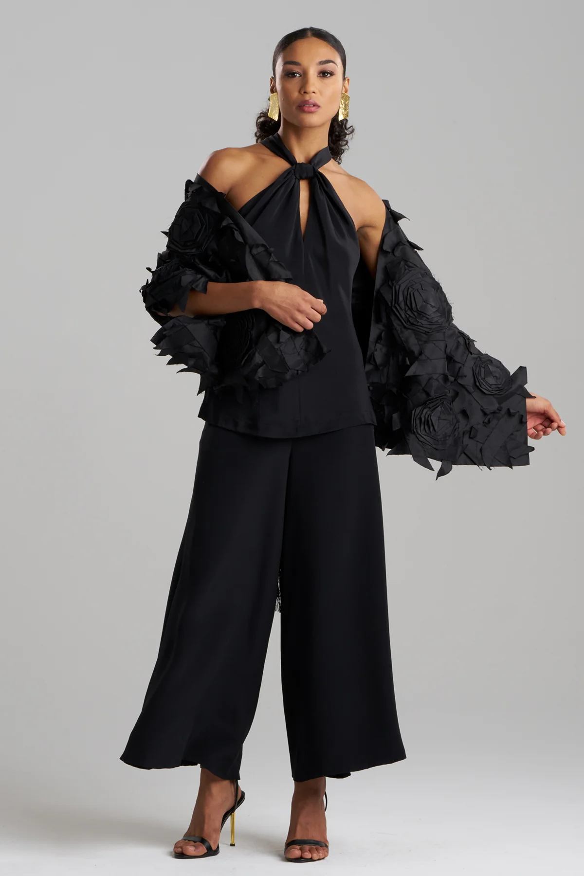 Couture Silk Dupioni Embellished Shawl - Image 2