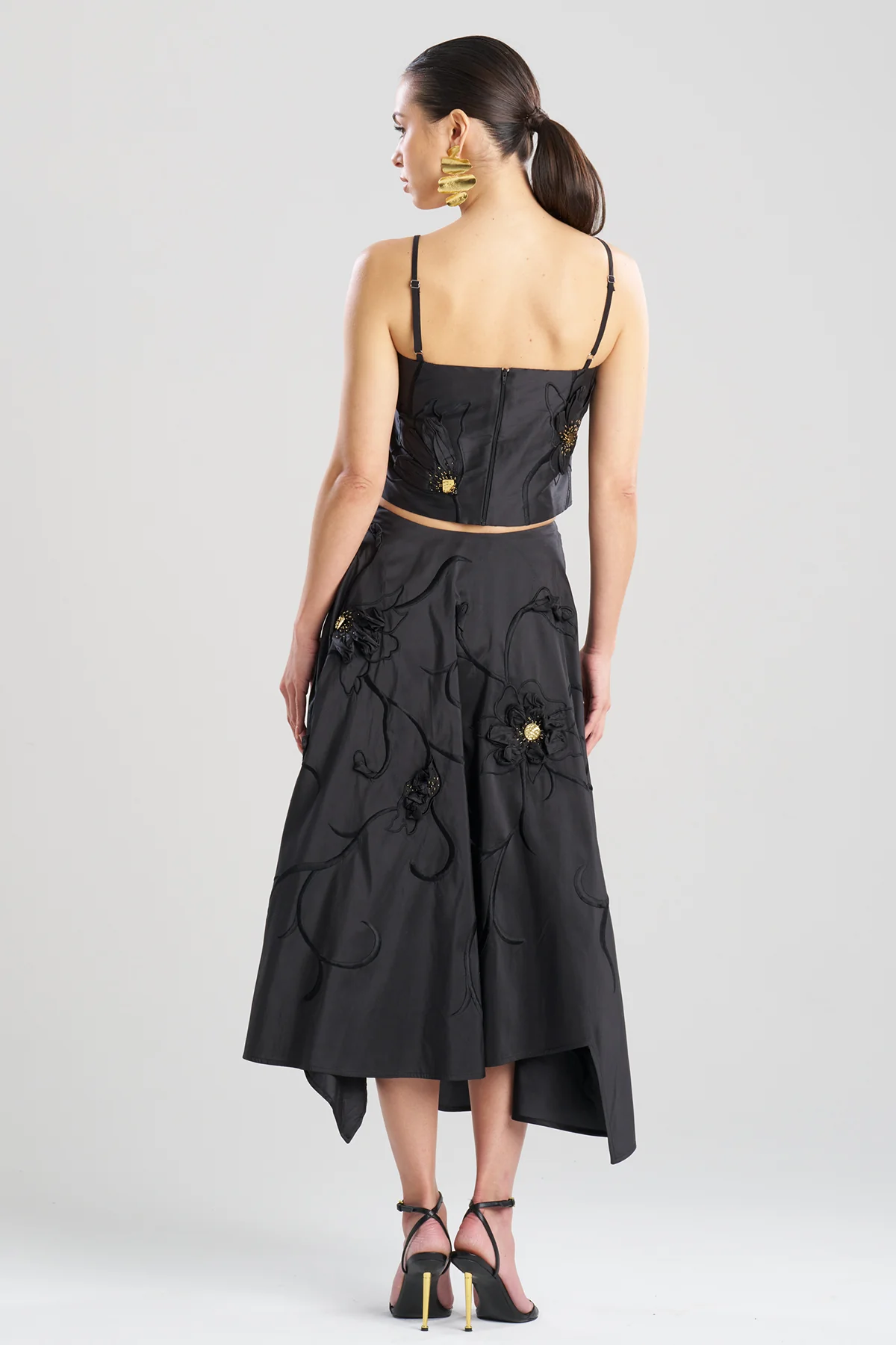 Couture Silk Dupioni Embellished Skirt - Image 3