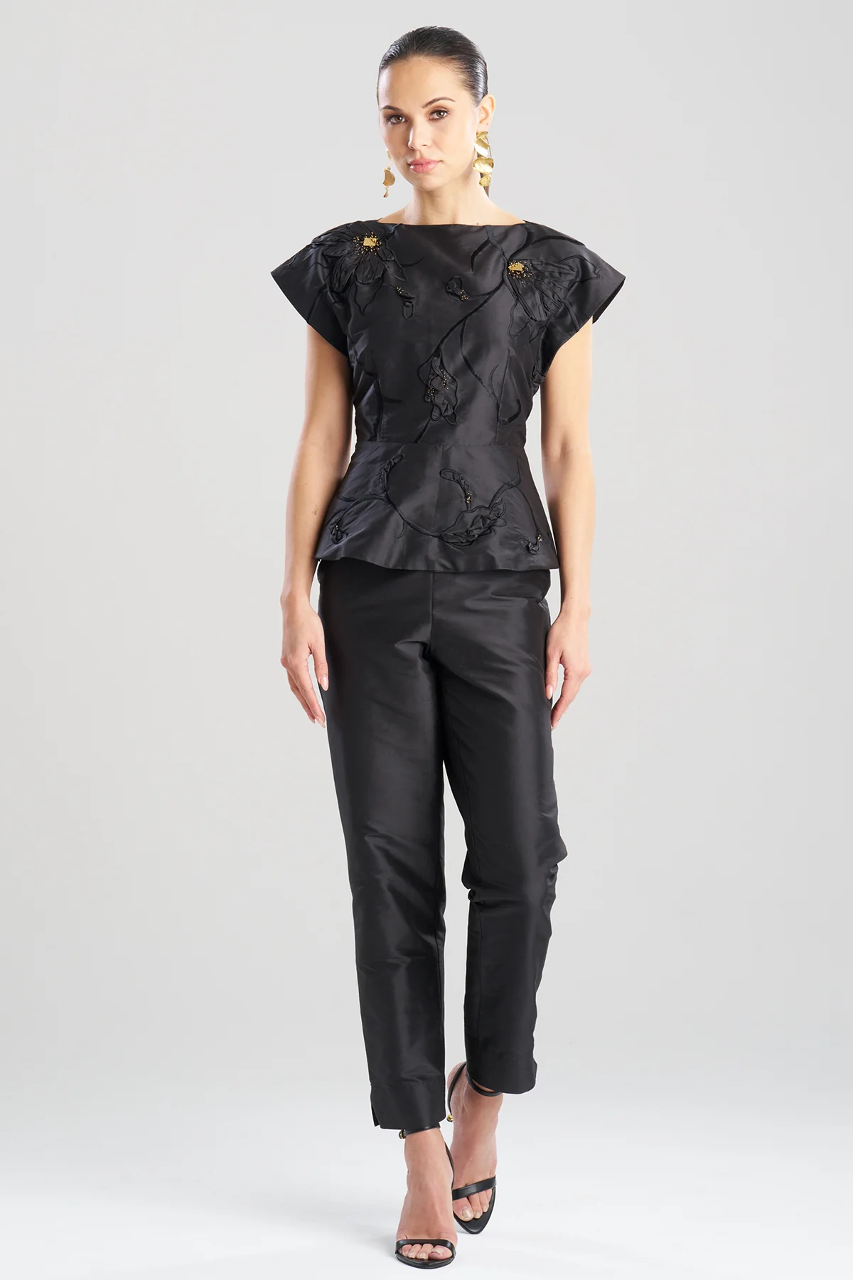 Couture Silk Dupioni Embellished Top - Image 2