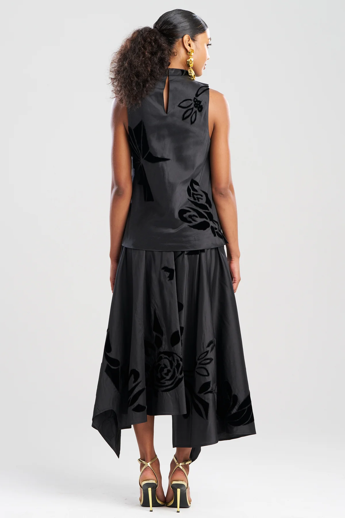 Couture Silk Dupioni Embroidered Halter Top - Image 2