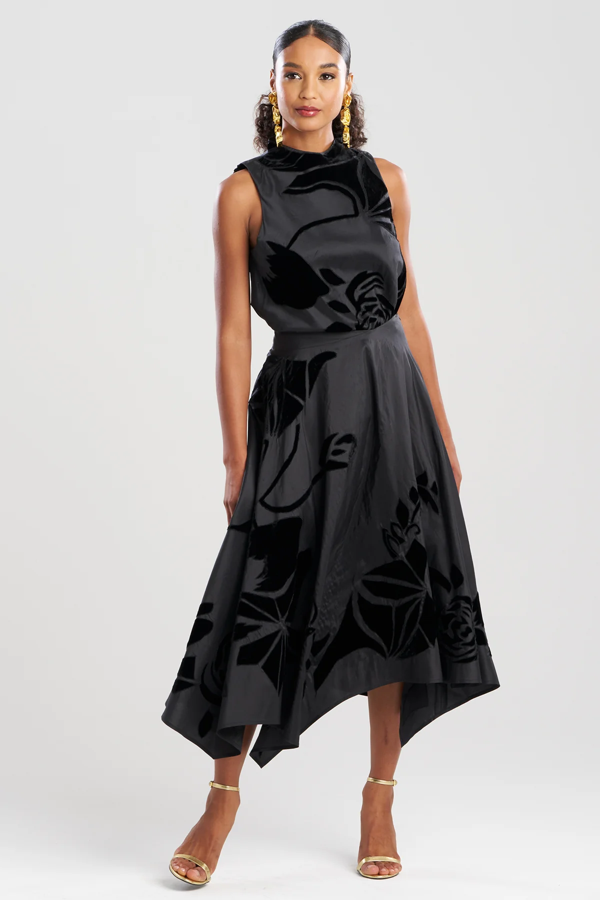 Couture Silk Dupioni Embroidered Skirt - Image 2