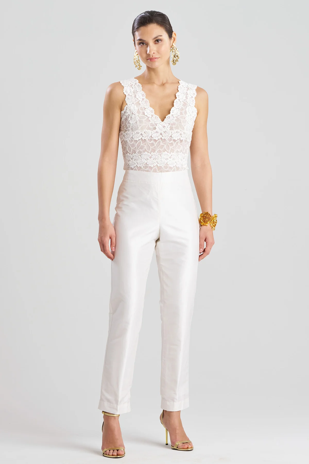 Couture Silk Dupioni Slim Pants
