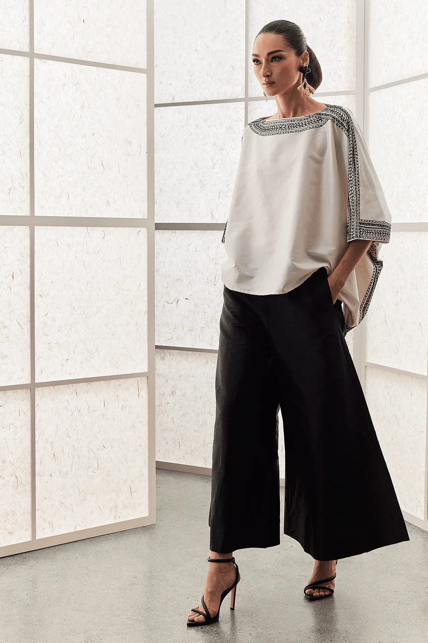 Couture Silk Dupioni Palazzo Pants - Image 5