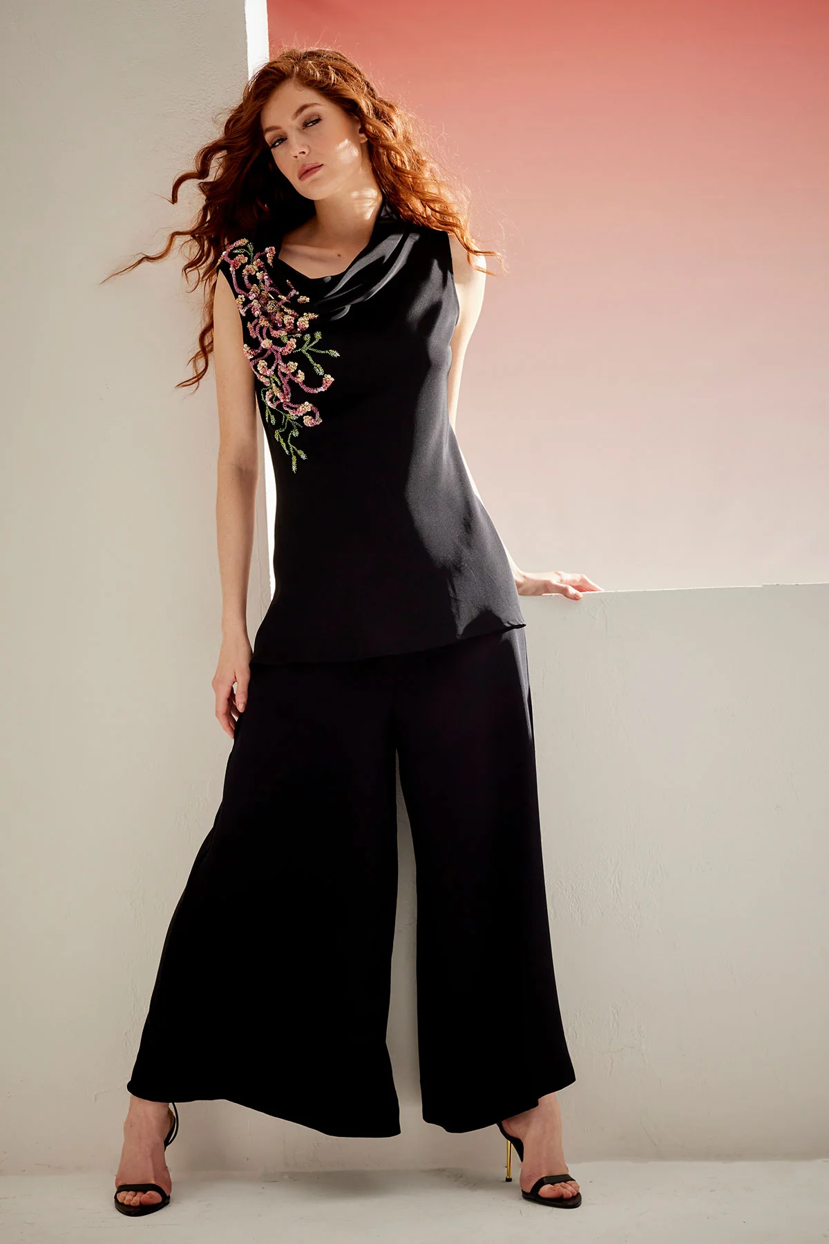Couture Silk Dupioni Palazzo Pants - Image 7