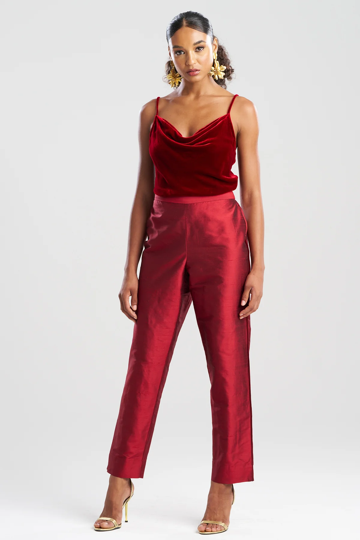 Couture Silk Dupioni Slim Pants