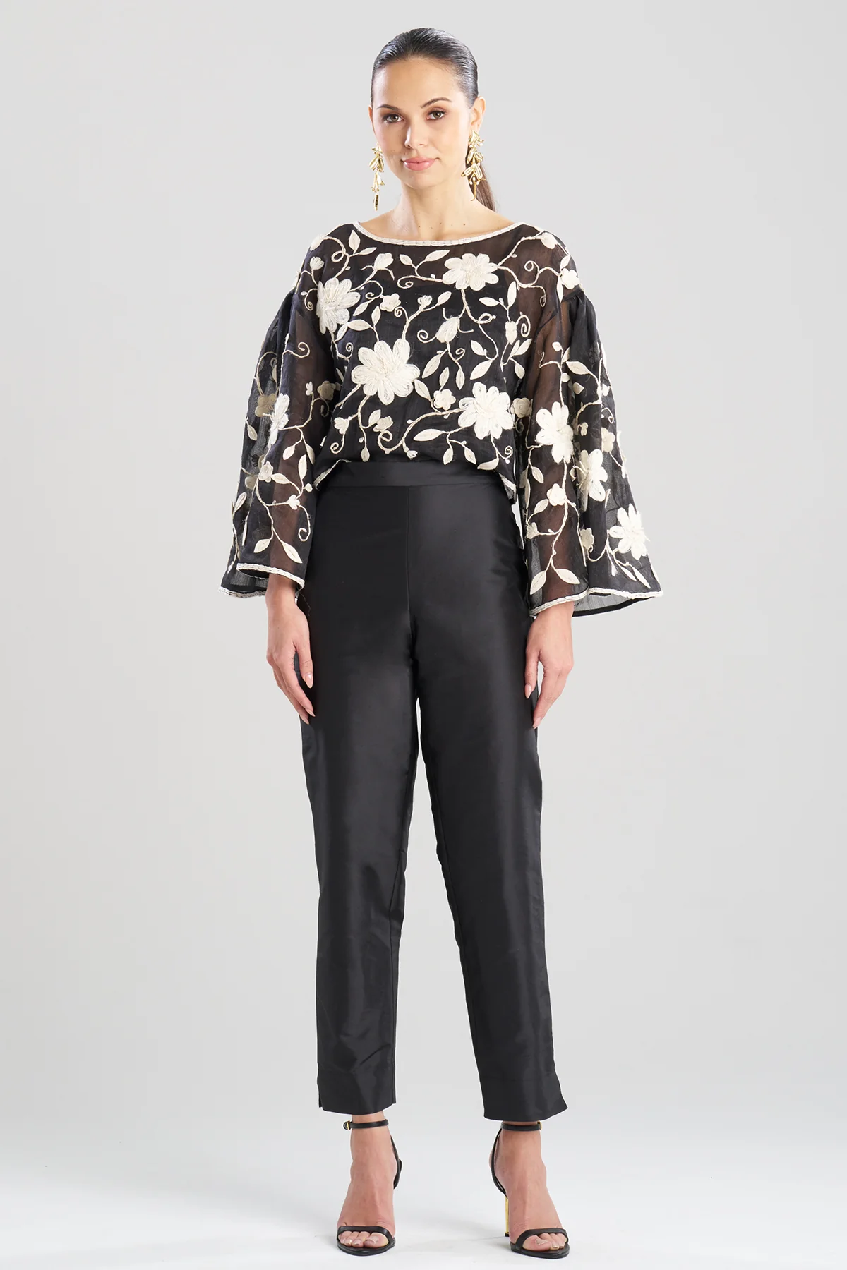Couture Silk Dupioni Tapered Pants