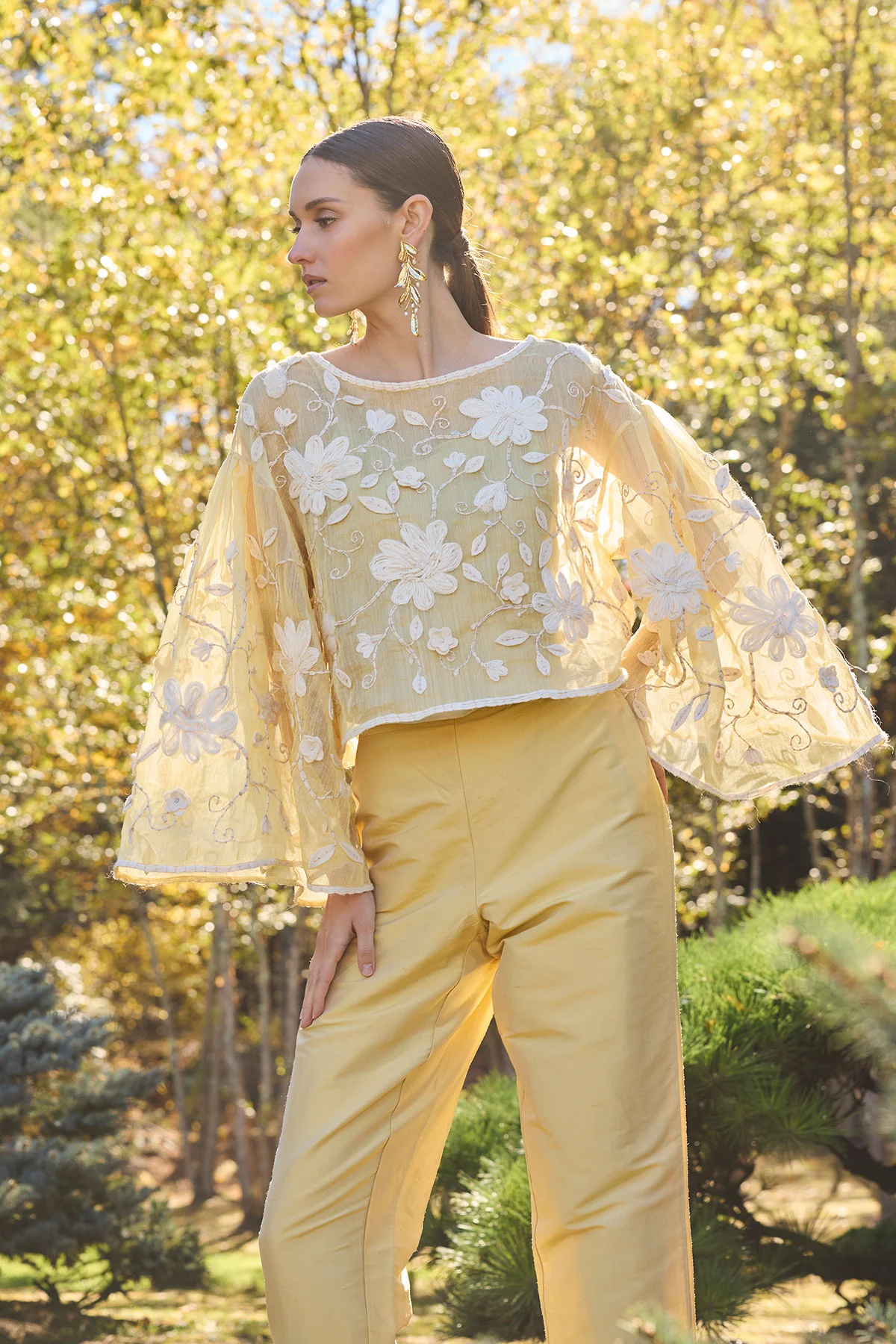 Couture Silk Dupioni Tapered Pants